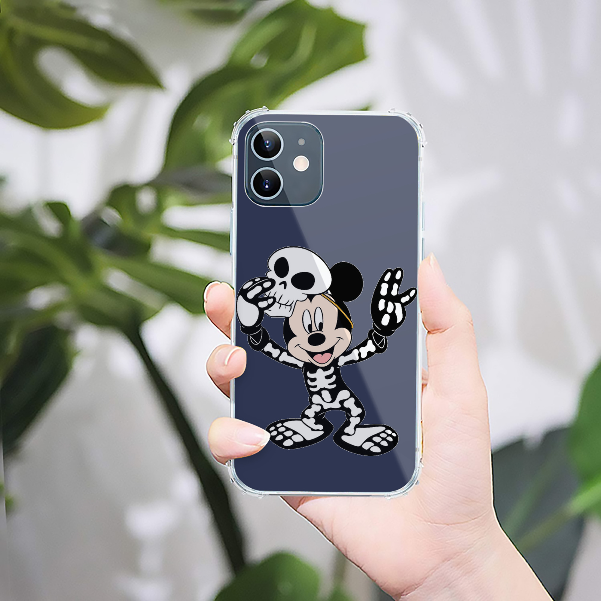 （画像用） ミッキーマウス Mickey Mouse 【iPhone 12シリーズ対応】透明スマホケース（クリアソフトケース）